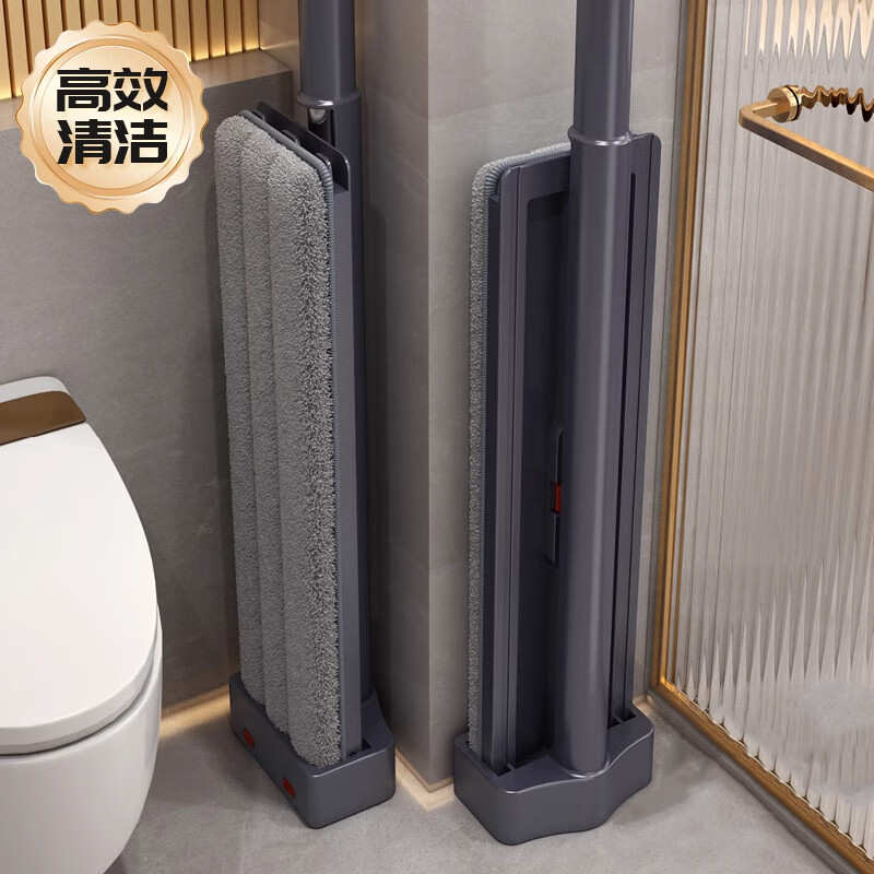 平板拖把 魔术贴替换布 轻盈易操控 家用木地板瓷砖干湿两用
